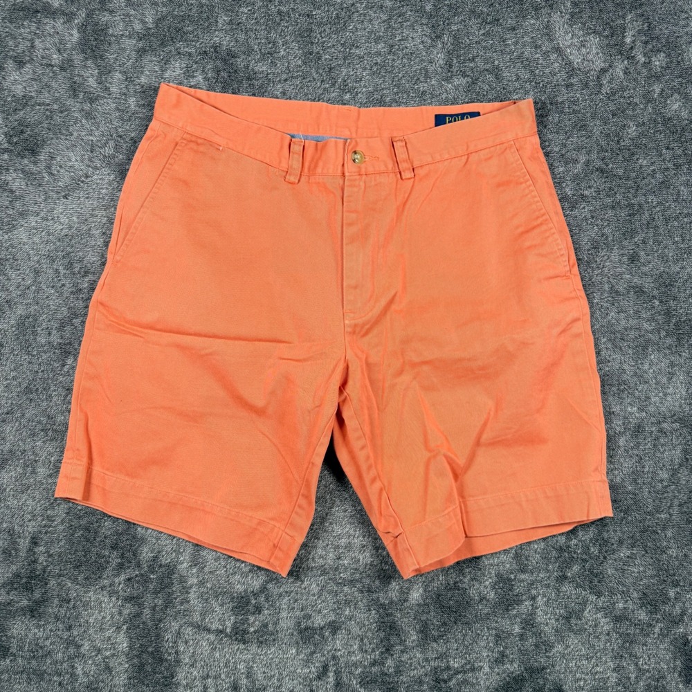 Polo Ralph Lauren Men 34 Pink Classic Fit 9" Chino Shorts 100% Cotton Twill